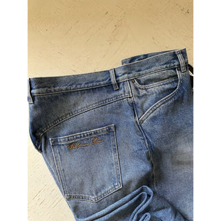 NWT $1050 Balmain Faded Five-Pocket Jeans Blue 36 US/52 Eu