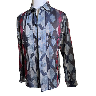 NWT $2195 Giorgio Armani Men Blazer Shirt Blue/Red/Multi 40 US/50 Eu Italy