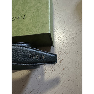 New $700 Gucci Men’s Gucci Print Leather Belt Black 110/44 795635