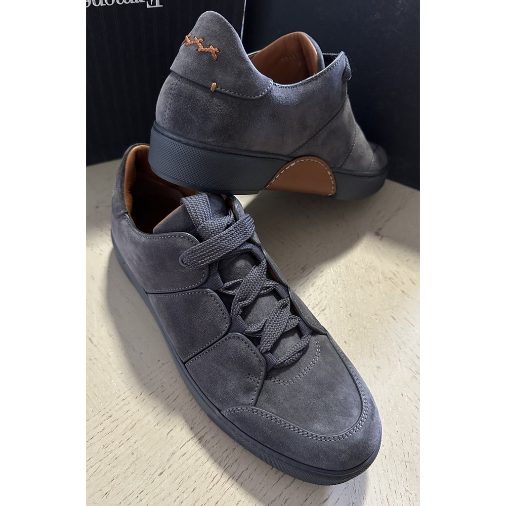 New $950 Ermenegildo Zegna Couture Leather Sneakers Shoes DK Gray 11.5 US/44.5 E
