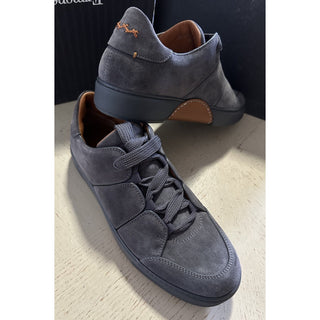 New $950 Ermenegildo Zegna Couture Leather Sneakers Shoes DK Gray 11.5 US/44.5 E
