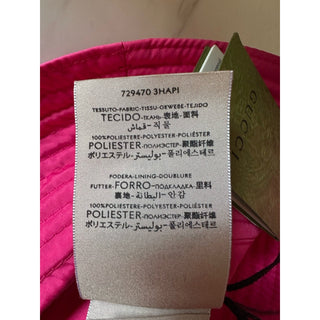 Gucci Women GG Logo Cloche Bucket Hat Pink Size S New 729470