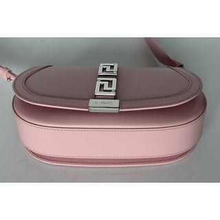 Versace La Greca Leather Light Pink Medium Shoulder Bag 1023417 Italy NWT $2775