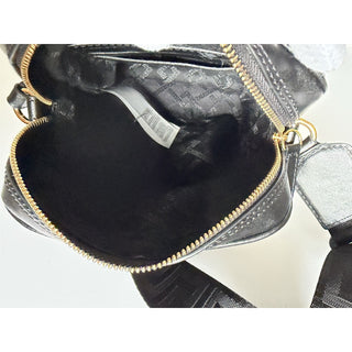 Versace Greek Key Avenue Black Vertical Crossbody Leather Bag 1020736 NWT $1350