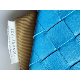 Bottega Venera Intrecciato Blue Leather Large Clutch 608249 IT NWT $1850