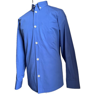 New $1800 Gucci Men’s Super Heavy Popeline Shirt Blue Size 52 Eu /XL