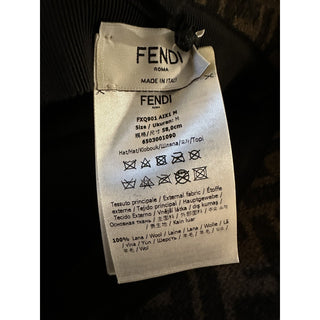 NWT $790 Fendi Classic Wool FF Logo Bucket Hat Size M Brown FXQ901