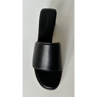 NIB $760 Bottega Veneta Calf Leather Sandals Shoes Black 9 US 651378 Italy