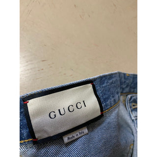 NWT $1500 Gucci Mens Short Jeans Pants Blue Size 30 US/44 Eu