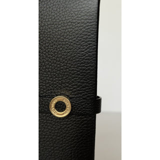Burberry Ellie Bifold Black Long Leather Wallet 8113146 Made in Italy NWT $925