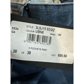 New $695 Giorgio Armani Men’s Pants Jeans Blue Size 38 Made In Italy