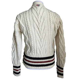 NWT Thom Browne Men Open Knit Wool Blend Cardigan Sweater White M ( 2 ) Ireland