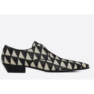 NIB $1795 Saint Laurent Women Python Leather Shoes Black/Ivory 8 US ( 38 Eu )