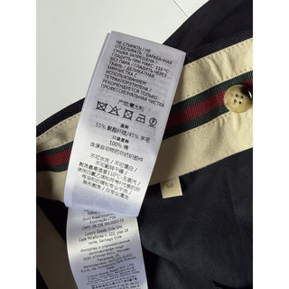 Gucci Wool Twill Pleated Trousers Dark Navy Men 34 US (IT 50) 770255 NWT $1150