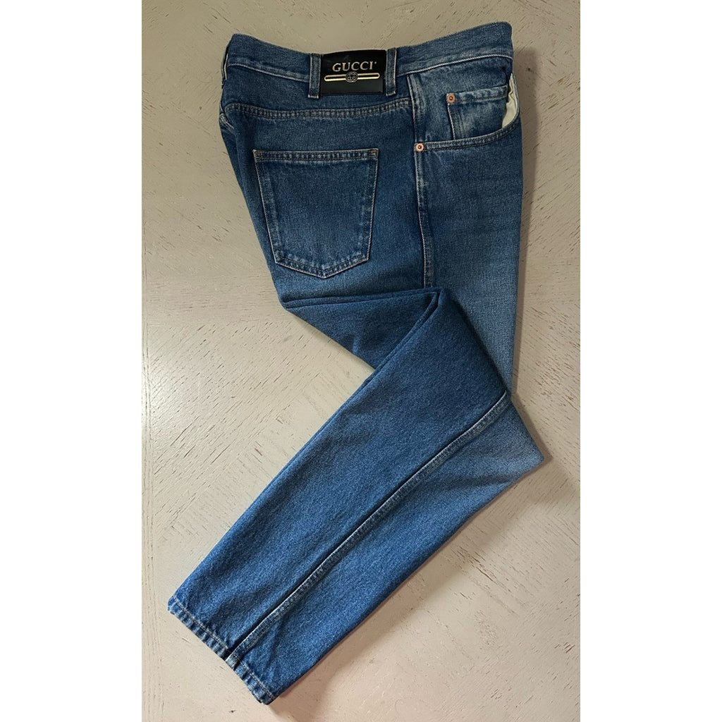 NWT $1180 Gucci Men Denim Jeans Pants Blue Size 36