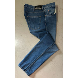 NWT $1180 Gucci Men Denim Jeans Pants Blue Size 36