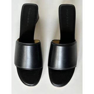 NIB $760 Bottega Veneta Calf Leather Sandals Shoes Black 9 US 651378 Italy