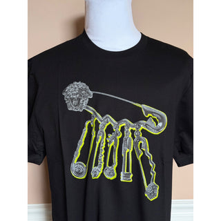 Versace Men’s Logo Compact Cotton Jersey T-Shirt Black 2XL 1013302 NWT $750