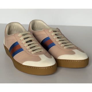 Gucci Women’s Skin Rose Suede/Leather Web Low Top Sneakers 9 US (39) 858532 NIB