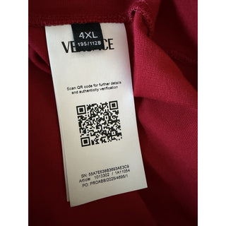 Versace Medusa Embroidered Logo Red Cotton Jersey T-Shirt 4XL 1013302 Italy NWT