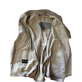 NWT $6500 Giorgio Armani Men’s Suede Jacket Blazer taupe-beige 44 US/54 Eu Italy