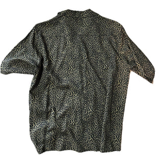 NWT $890 Saint Laurent Men Hawaii SL Print black leopard pattern Shirt Size M