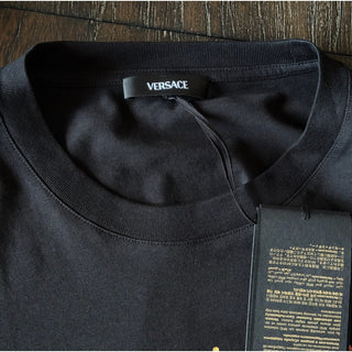 Versace Barocco Palm T-Shirt Black Gold Men XL 1014427 1A17524 NWT