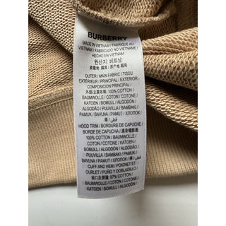 Burberry Talley Checked Sweatshirt with Hoodie Soft Fawn XL 8084392 NWT $760