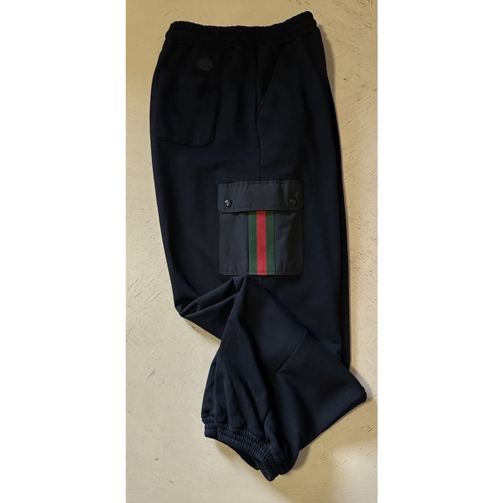 Gucci Men’s Cargo Cotton Jersey Sweatpants Black Size 3XL Italy 752189 NWT $1650