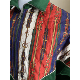 NWT $2980 Gucci Men's Track Jacket Green/Multicolor Size M Italy