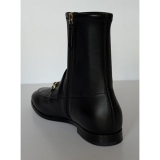 Gucci Women's Leather Horsebit Black Ankle Boots 9 US (39 Euro) IT 831013 NIB