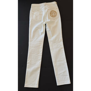 Versace Women's Medusa Denim WhiteJeans Size 25 US A89556S NWT $850