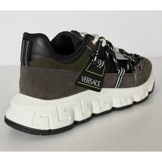 Versace Men's Greca Sneakers Gray/Green 10 US (43 Euro) IT 1021490 IT NIB