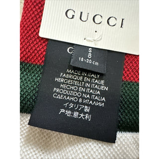 NWT Gucci Socks White Green Red Size S Italy