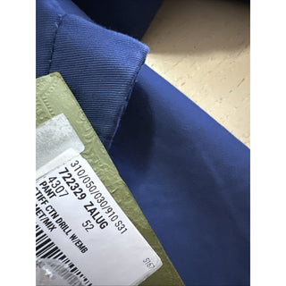 Gucci Men’s Military Cotton Drawstring Pants Blue 36 US/52 Eu New $1150