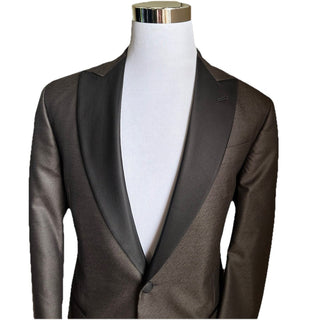 Giorgio Armani Men Tuxedo Sport Coat Blazer Brown/Black 40R US/50R Eu NWT $3195