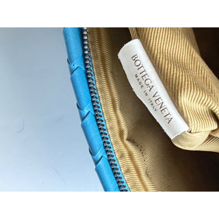 Bottega Venera Intrecciato Blue Leather Large Clutch 608249 IT NWT $1850