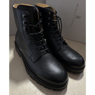 NIB $1495 Brunello Cucinelli Men’s Leather Boots Shoes Black 8 US/41 Eu