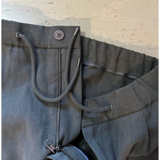 New $1395 Giorgio Armani Men Linen Pants dark olive gray 36 US/52 Eu