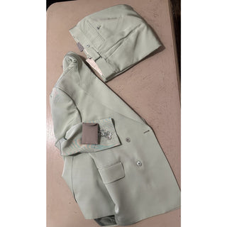 NWT $5250 TOM FORD Men Double Breasted Suit Sage Green 46R US/56R Eu Switzerland