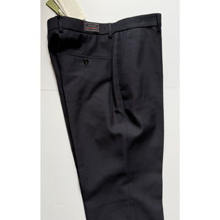 Gucci Wool Twill Pleated Trousers Dark Navy Men 34 US (IT 50) 770255 NWT $1150