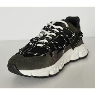 Versace Men's Greca Sneakers Gray/Green 10 US (43 Euro) IT 1021490 IT NIB