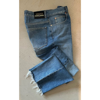 NWT $1100 Gucci Men Jeans Pants Blue Size 31 US 731507
