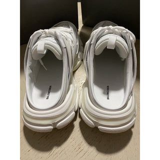 NIB $950 Balenciaga Women Track Lace-Up Mule Sneakers White 11 US/41 Eu
