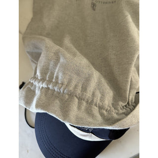 NWT Brunello Cucinelli Men Logo Print Baseball Cap Hat Navy Size L