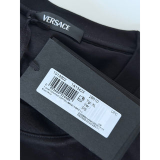 Versace Men’s Logo Compact Cotton Jersey T-Shirt Black XL 1013302 NWT $750