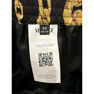 Versace Medusa Chain Print Twill Shorts Black Gold Men 38 US (IT 54) 1023185 NWT