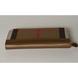 Burberry Large Zip Around House Check Wallet Chestnut Earth 8084515 NWT $640