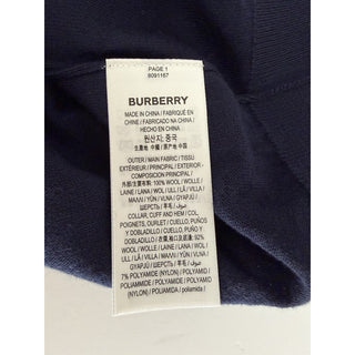 Burberry Lea 100% Wool Navy Sweater XL 8091167 NWT $830