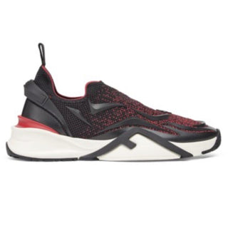 NIB $1050 Fendi Men Flow Knit Low Top Sneakers Rubin/Black 10 US/9 UK